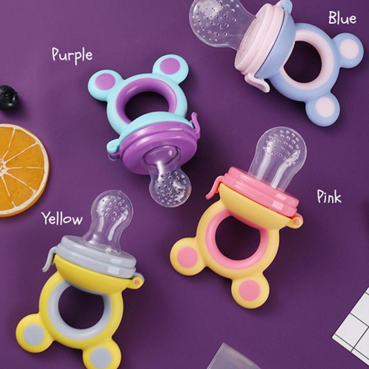Cartoon Face 1ps Fruit Ear Feeding Cute Babies Baby Supplies Nipplle ...