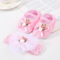 Girls 3 Flower Shoes. 