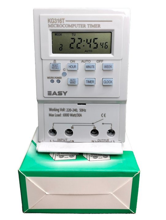 Primium Quality- Digital Microcomputer Electronic Timer Switch - AC220V - Convenient Time Control Easy to Use and Maintain.
