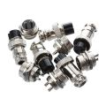 Universal Panel Mount 16mm 2Pin Aviation Connectors Plugs 5 Pcs.