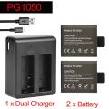 1050mAH PG1050 Battery Dual Charger For EKEN H9 H9R H3R H8R H8PRO H8 For SJCAM SJ4000 SJ 4000 SJ5000 M10 6000 Camera Batteria.