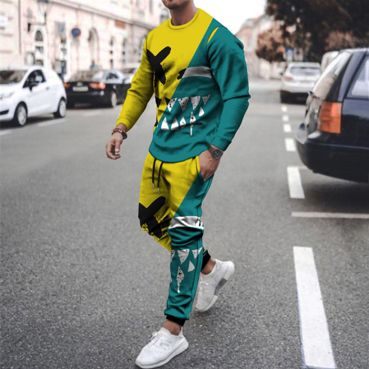Tracksuit%20Set%20Men's%20Clothing%202%20Pcs%20Summer%20Sports%20Suit%203d%20Print%20Smiley%20Casual%20Men%20Sets%20Outfits%20Long%20Sleeves%20T-shirt+Pants%20Male%20-%20Image%207
