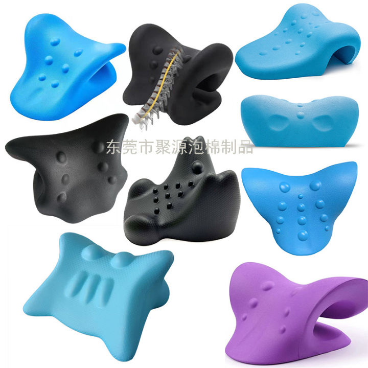 pu cervical repair massage pillow reverse arch traction cervical occipital spine stretch orthosis PU foam neck pillow wholesale