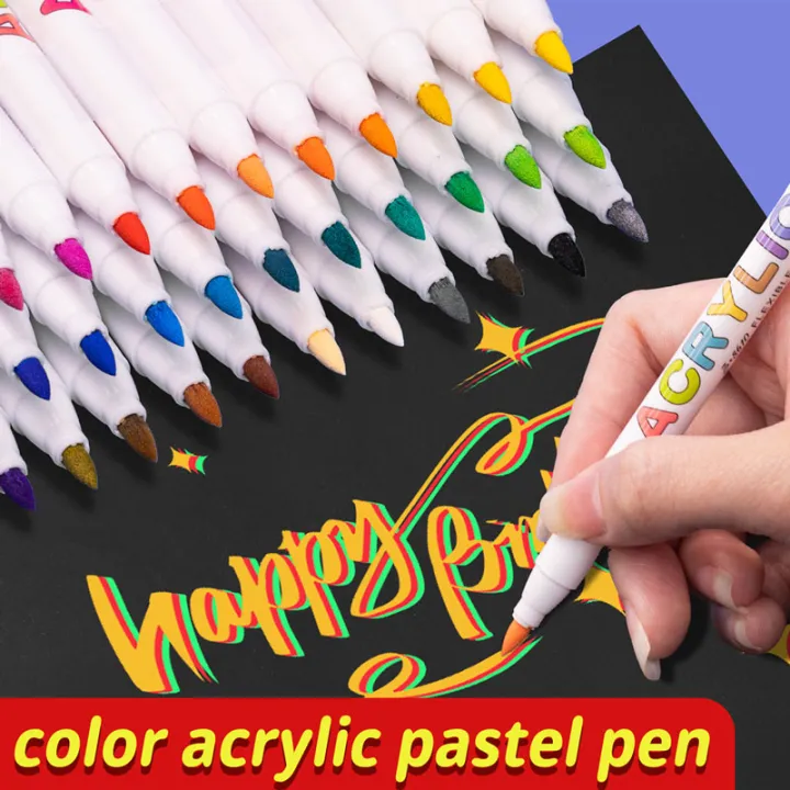 18/60Color%20Acrylic%20Paint%20Pens%20Brush%20Marker%20Pen%20for%20Artist%20Rock%20Painting,Glass,Ceramic%20Fabric%20DIY%20Card%20Making%20Art%20Supplie%20-%20Image%202