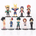 9pcs/Set Anime My Hero Academia Figure Izuku Midoriya Shouto Todorok Bakugou Katsuk PVC Action Model Collection Toy Gift. 