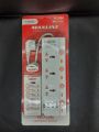 4USB Multi Plug Maxline ML-704 Multiplug 3 Port Extention Socket 3 Meter Cable. 