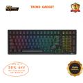 RK98 Tri-mode Royal Kludge Wireless Mechanical Gaming Keyboard with 98keys Gaming RGB Backlit 2.4G Hot Swappable black/white(brown,red,blue).