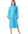 Perfect for Pampering: Absorbent Cotton Bathrobe with Belt and Pockets. 