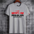 I am muslim Design Print Tshirt Men 2025 Summer New White Casual Homme Cool T Shirt.