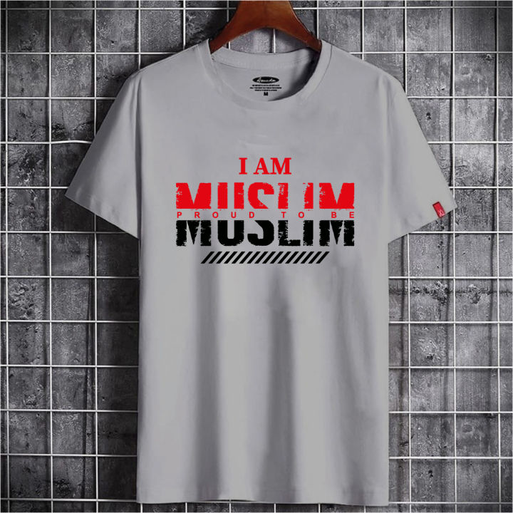 I am muslim Design Print Tshirt Men 2025 Summer New White Casual Homme Cool T Shirt
