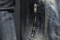 2022 New Hot Style Denim Jacket for Men Spring Autumn Zippers Solid Color Denim Coat.