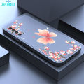 ZeroQiQi for Huawei Y7A 2020 Back Cover Flowers Butterflies Full Lens Protection Thin Anti Drop Phone Case Built in Thin Pile Liquid Silicone Soft Case. 