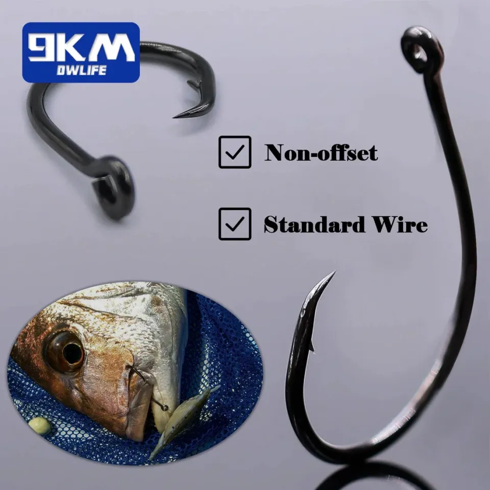 Fishing Hooks For Sale High Carbon Steel Fishing Hooks - Barbed Circle Hooks  For Bait, Assorted Sizes (Bulk Pack) Fish Hooks