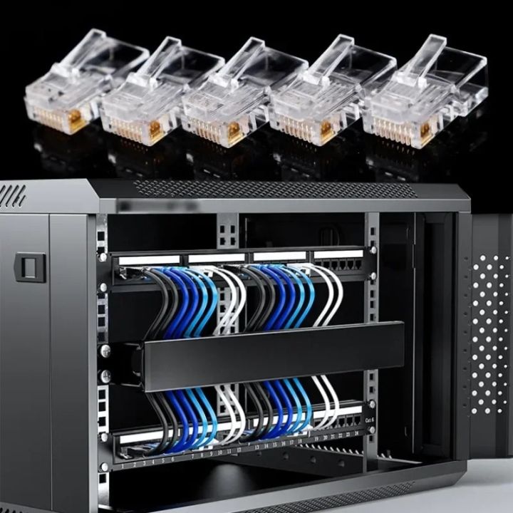 CAT6%201000Mbps%20RJ45%20Pass%20Through%20Network%20Connectors%20Ethernet%20Cable%20Gold-plated%20Crimp%20End%20Stranded%20UTP%20Unshielded%20Modular%20Plug%20-%20Image%204