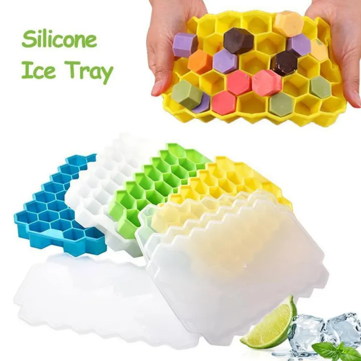 Silicone%20Ice%20Cube%20Tray%20With%20Lid,%20Honeycomb%20Shape%20(1%20Pics)%20-%20Image%203