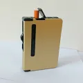 1 pcs 555 Gas Lighter Inside Cigaarette Box Case Cigaarette Holder Automatic Storage Box golden stat express. 