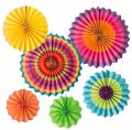 Decoration Hanging Paper Fan Set-multicolour.