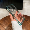 Tokifu For OPPO A5x Transparent Full-Coverage Electroplated Shockproof Soft Silicone Premium Airbag Phone Case. 