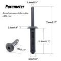 100X Car Plastic Bumper Fender Fastener Nylon Blind Rivet Trim Mounting Clip Retainer 1/4 Hole A13751 For GM 20452072,10184895. 