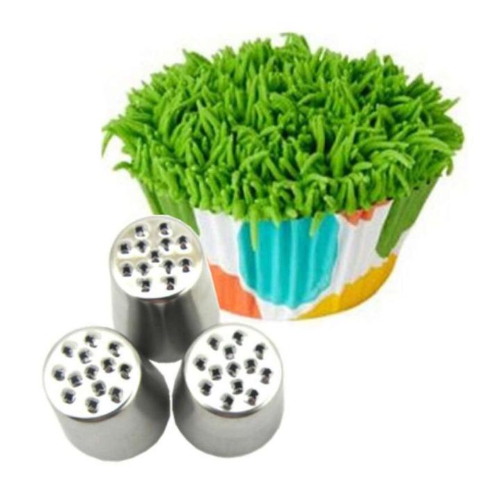 1 piece Stainless Steel Grass Design Piping Nozzle For Cake Decoration (Model: Grass)