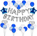 Happy Birthday Balloon Banner, Aluminum Foil Letters Banner Balloons for Party Supplies, Birthday Decorations. 