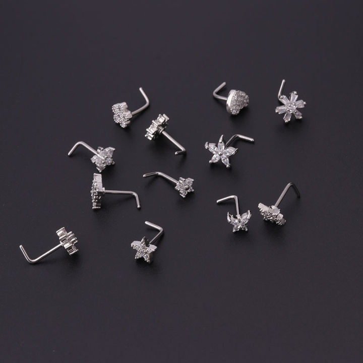 1PCS%20Crystal%20Flower%20Nose%20Stud%20L%20Shape%20Stainless%20Steel%20Cz%20Heart%20Nose%20Ring%20And%20Stud%20Butterfly%20Nose%20Ring%20Real%20Piercing%20Jewelry%20Lot%20-%20Image%205