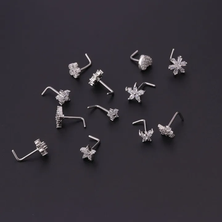 1PCS%20Crystal%20Flower%20Nose%20Stud%20L%20Shape%20Stainless%20Steel%20Cz%20Heart%20Nose%20Ring%20And%20Stud%20Butterfly%20Nose%20Ring%20Real%20Piercing%20Jewelry%20Lot%20-%20Image%205