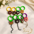 Cute Cartoons Silicon Round Shape Ring Strap For Mobile 1 Piece Which You Want. 