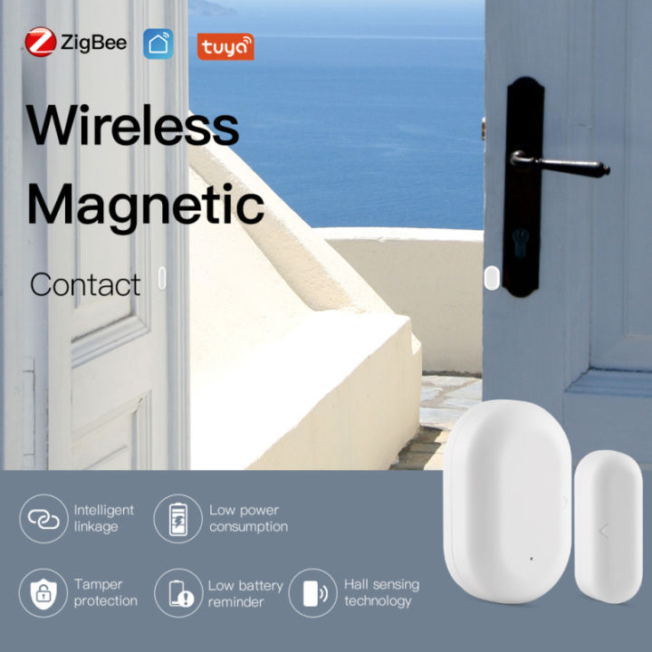 High Quality simply Tuya ZigBee Smart Window Door Gate Sensor Detector ...