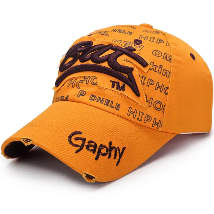 Spring%20New%20Ripped%20Baseball%20Cap%20Men's%20Three-dimensional%20Embroidery%20BAT%20Patch%20Sun%20Hat%20Women's%20Outdoor%20Sun%20Hat%20-%20Image%208