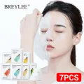 BREYLEE Face Sheet Mask Collagen Vitamin C Retinol Whitening Moisturizer Acne Treatment Serum Facial Skin Care Anti Aging 7pcs. 