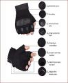 Motorcycle Gloves Half Finger Black (Size -L) - Hand Gloves For Bike. 
