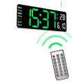 13-inch Led Digital Alarm Clock Time Date Temperature Week Display Wall-mounted Electronic Wall Clock. 