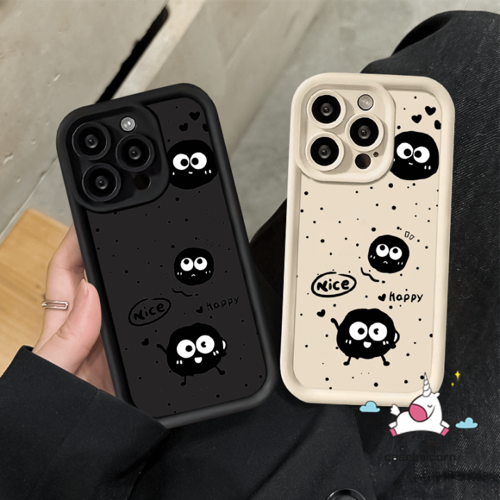 Cover For Redmi 12 13C 10C 9 12C 10A 9A 9T 9C NFC A1 A2 Redmi Note 8 10s 11 10 12 11s 9 Pro Max Poco M3 C55 X5 Mi 12 11 Lite NICE English Letter Three Black Coal Balls Case