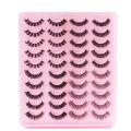 LTWEGO Lashes 5/10/20 Pairs 3D Faux Mink Lashes Russian Strip DD Curl False Eyelashes Fluffy Volume Eyelash Extension Makeup.