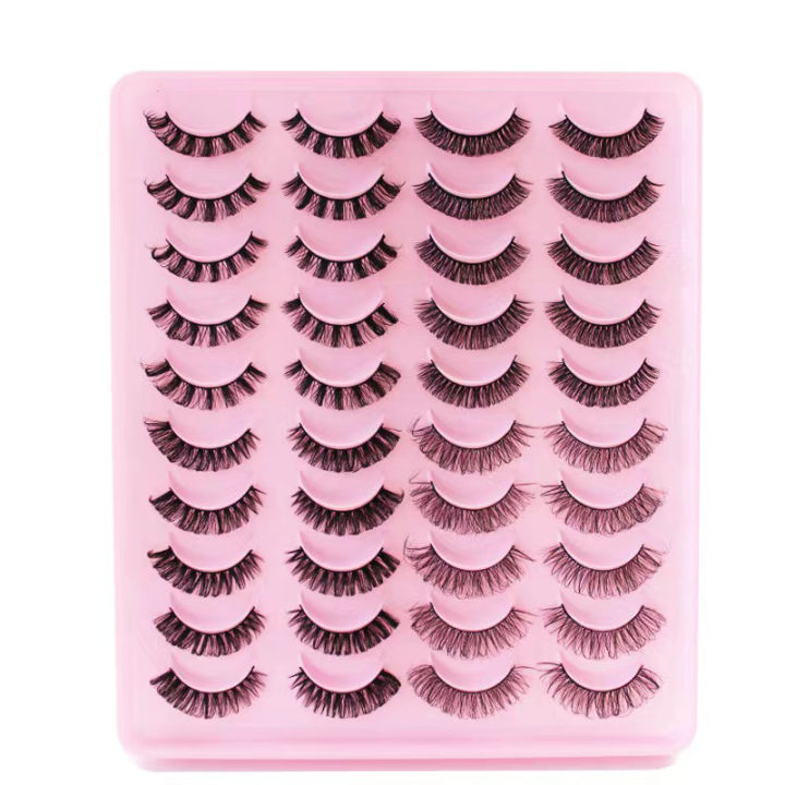 LTWEGO%20Lashes%205/10/20%20Pairs%203D%20Faux%20Mink%20Lashes%20Russian%20Strip%20DD%20Curl%20False%20Eyelashes%20Fluffy%20Volume%20Eyelash%20Extension%20Makeup%20-%20Image%206