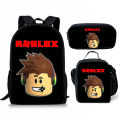 3D New Product Roblox Student School Bag, Lunch Bag, Pencil Case, Roblox Printed Backpack, Three-Piece Set, One Piece Dropshipping. 