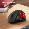 Wireless trackball mouse rechargeable 2.4G bluetooth dual-mode luminous mouse for notebook.