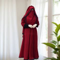 New attractive High-Quality Mohuya 4 Borkha Set, Dubai Charry Fabric Abaya Burqa, For Muslim Women.