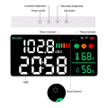 4-In-1 Decibel Meter Sound Decibel Meter WiFi Wall Mounted Sound Level Meter Digital Clock Temperature Humidity Meter, 30-130DBA DB Meter. 