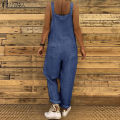 ZANZEA Womens Suspender Dungaree Jumpsuit Casual Denim Style Long Pants Rompers #15. 