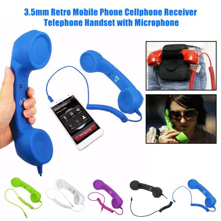 3.5mm Creative Earphone Mobile Phone Telephone Receivers Handset Retro Telephones Receiver For Interface Cellphone Gift