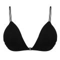 French Front Buckle Bra Deep V Neck Triangle Cup Bras Front Buckle Design Thin Suspenders Straps Wire Free Bralette for Lady Girls. 