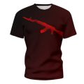 2022 new hot fashion Summer Men's AK47 T-shirt 3D Printing Round Neck Casual breathable plus size tops dropshipping.