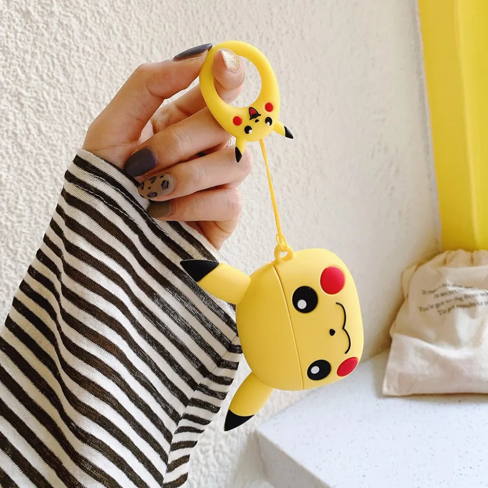 New) Cute Pikachu cartoon design silicone case earphone cover for