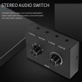 4 Port Audio Switch 3.5mm Audio Switcher Stereo Aux Audio Selector 4 Input 1output/1input 4 Output Audio Switcher Box.