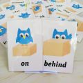2023 20pcs Flash Cards Position Preposition English Learning Cards Early Educational For Children Memory Game Teacher Teaching Aids.
