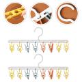 Drying Hanger Rack Clip Clothes Hangers Laundry Socks Hat Hanging Foldable Closet Forclips Baby Windproof Sock Drip Hook.
