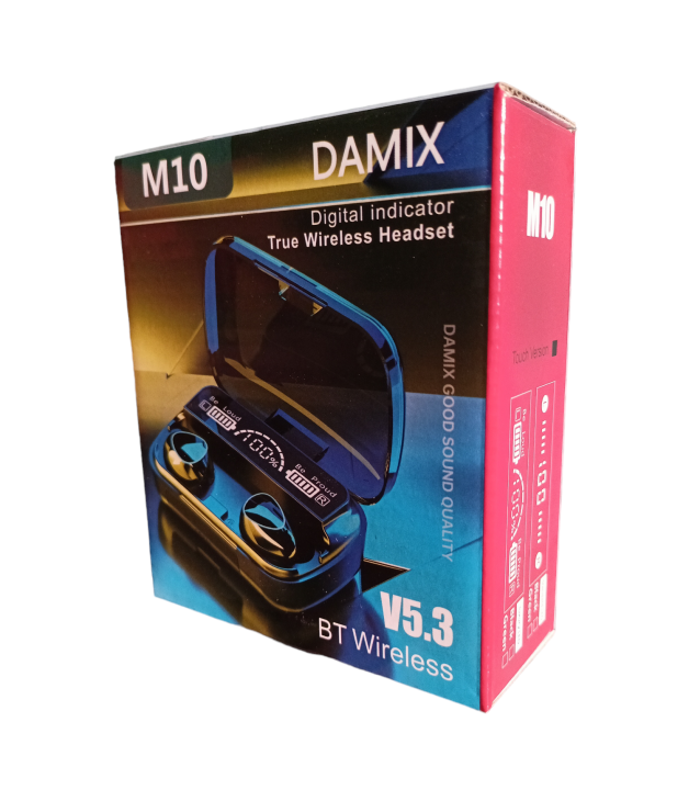 Damix%20M10%20TWS%20Wireless%20Bluetooth%20V5.3%20Earphones%20Gaming%20sports%20earbuds%20Noice%20cancelling%20ANC%20with%20charging%20case%20Box%20Digital%20indicator%20true%20wireless%20headset%20-%20Image%202