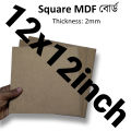 2mm Square Shaped MDF Board Sheet Hardboard Sheets for Art and Crafts. 